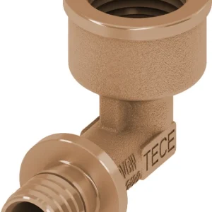 Exclusieve Aanbieding TECEflex knie 90° brons pers x binnendraad 40 mm x 1 1/2"