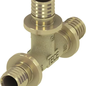TECEflex t-stuk 90° messing pers 14 mm Nieuw