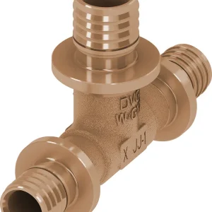 Beperkte Voorraad TECEflex verloop t-stuk 90° brons pers 32 x 20 x 32 mm