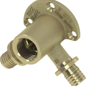 TECEflex dubbele muurplaat messing pers x binnendraad 16 mm x 1/2" Actieprijs