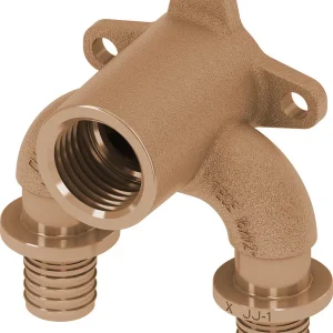 TECEflex dubbele muurplaat brons pers x binnendraad 16 mm x 1/2" Beperkte Voorraad