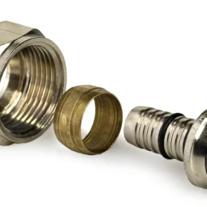 Gecertificeerd IMI Heimeier klemkoppeling t.b.v. MT leiding Ø 16 x 2 mm aansl. M24 bi.dr.