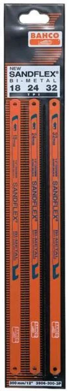 Goedkoop Bahco 3906-300-3P metaalzaagblad 30 cm - 3 Stuks