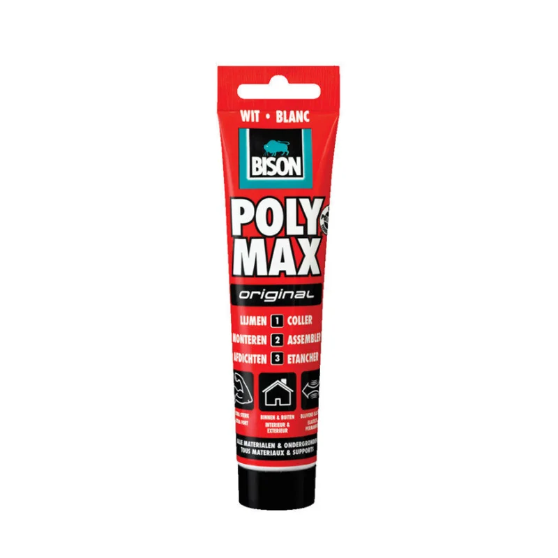 Bison Universeelkit wit Poly Max Original tube 130 Gram Betaalbaar