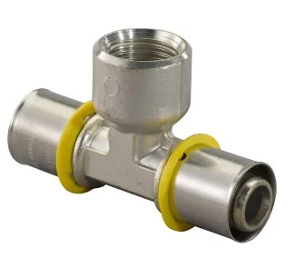 Uponor MLC-G gas pers T-stuk binnendraad 25 x ¾" x 25 mm Flitsaanbieding