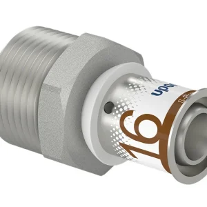 Op = Op Uponor S-Press Plus puntstuk water buitendraad 16 mm x ¾"