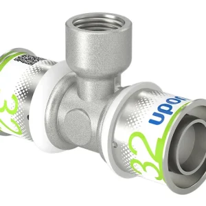 Uponor S-Press Plus T-stuk 90° binnendraad Water 32 x ½" x 32 Finale Uitverkoop