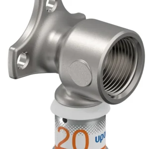 Uponor S-Press Plus muurplaat, kort model, binnendraad x pers, 20 x ¾" Direct Beschikbaar