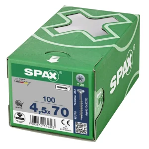 Meest Verkocht Spax spaanplaatschroeven T20 verzinkt 4.5 x 70 mm deeldraad 100 stuks