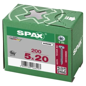 Spax spaanplaatschroeven T20 cilinderkop verzinkt 5 x 20 mm voldraad 200 stuks Nu Kopen