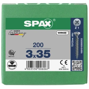 Koop Online Spax spaanplaatschroeven PZ1 verzinkt 3 x 35 mm voldraad 200 stuks
