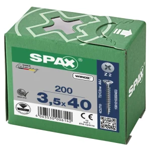 Spax spaanplaatschroeven PZ2 verzinkt 3.5 x 40 mm voldraad 200 stuks Must-Have