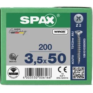 Veilige Betaling Spax spaanplaatschroeven PZ2 verzinkt 3.5 x 50 mm voldraad 200 stuks