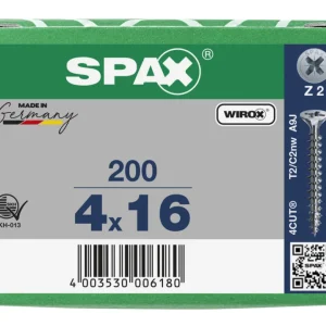 Laatste Versie Spax spaanplaatschroeven PZ2 verzinkt 4 x 16 mm voldraad 200 stuks
