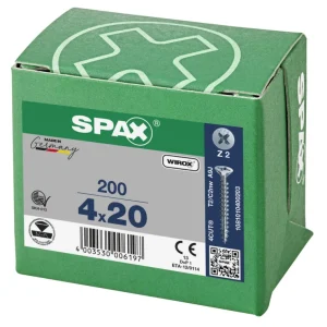 Spax spaanplaatschroeven PZ2 verzinkt 4 x 20 mm voldraad 200 stuks Koop Vandaag