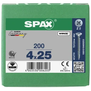 Shop Nu Spax spaanplaatschroeven PZ2 verzinkt 4 x 25 mm voldraad 200 stuks