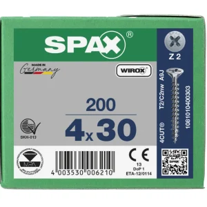 Nu Kopen Spax spaanplaatschroeven PZ2 verzinkt 4 x 30 mm voldraad 200 stuks