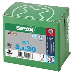 Voordeelprijs Spax spaanplaatschroeven T-STAR RVS A2 deeldraad