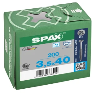 Spax glaslatschroeven pozidrive RVS A2 deeldraad Premium