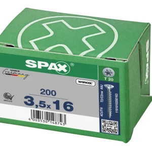 Spax spaanplaatschroeven T20 verzinkt 3.5 x 16 mm voldraad 200 stuks Gereduceerde Prijs