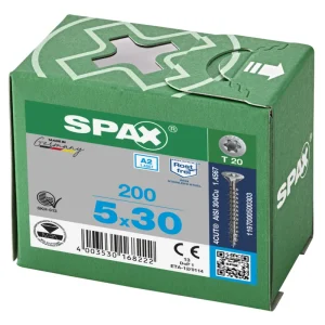 Spax spaanplaatschroeven T20 RVS A2 5 x 30 mm voldraad 200 stuks Meest Verkocht