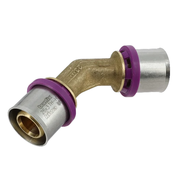 Dagaanbieding Bonfix Alu-pers knie 45° 26mm