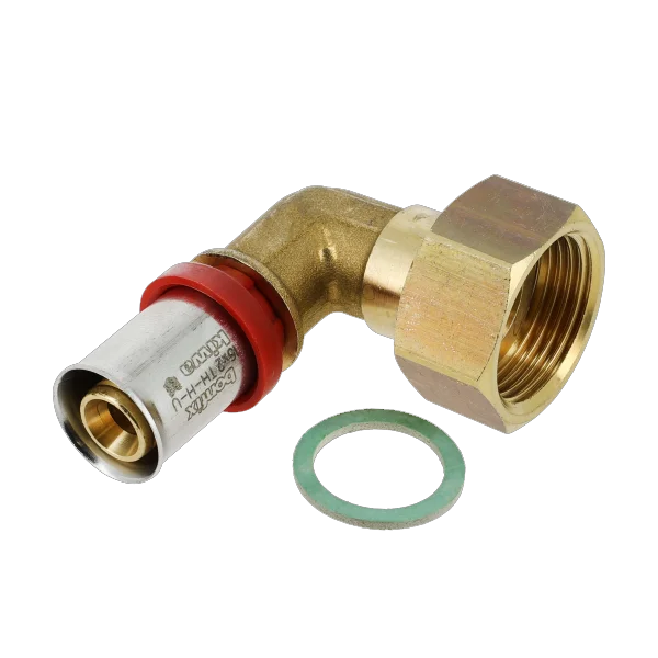 Lage Prijs Bonfix Alu-pers knie binnendraad 2-delig met vlakke afdichting 16 x 3/4"