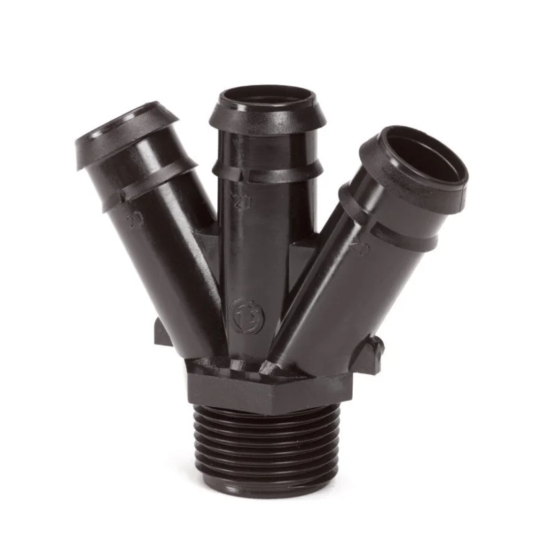 Hete Deal Druppelslang dubbel Y-stuk slangtule met buitendraad 16 mm x 3/4‘‘