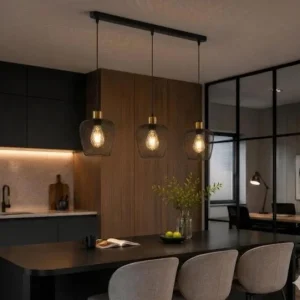 Hanglamp Grid & Gold – 3-Lichts – Mat Zwart & Goud Beste Prijs