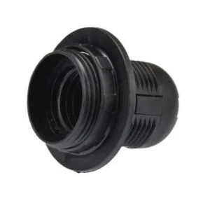 Beperkte Voorraad Fitting E27 Buiten draad zwart 2 ringen