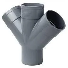 Gratis Retour Pipelife PVC Dubbel T-Stuk 3 x Mof – 1 x Spie 4 x 75 mm Lijm Grijs