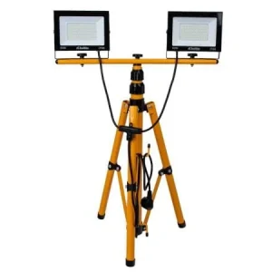 Betaalbaar Led Bouwlamp / floodlight 2x50W met statief kleur 6500K