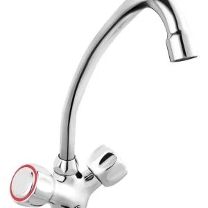 Ferro Standaard BST4 Staande keukenmengkraan met draaibare uitloop & waterbesparende aerator Chroom Snelle Levering