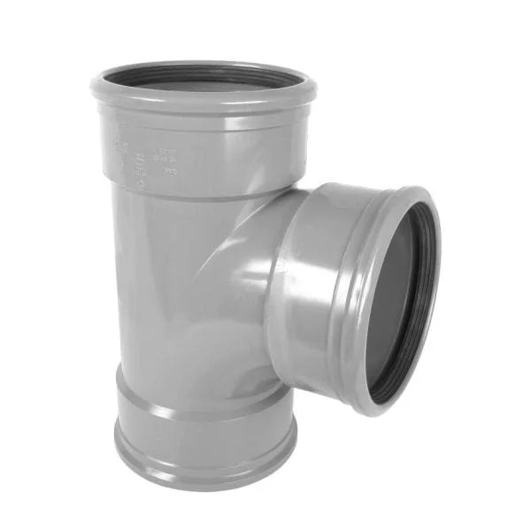 Wavin PVC T-Stuk 88° 3 x Mof 125 mm Manchet SN8 Direct Verzonden