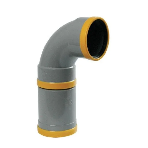 Weekendaanbieding Wavin PVC Zettingsbocht 88° 2 x Mof 125 mm Manchet SN8