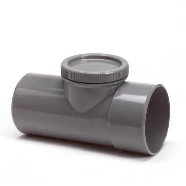 Populair Nicoll PVC Ontstoppingsstuk met schroefdeksel Spie-Mof 160 mm Lijm Grijs