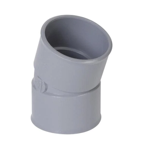Populair Nicoll PVC Bocht 20° 2 x Mof 50 mm Lijm Grijs
