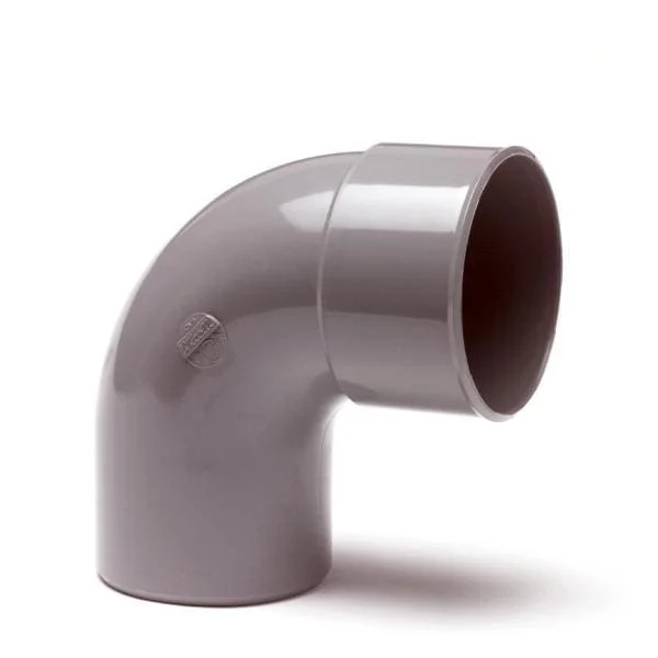 Populair Nicoll PVC Bocht 88° Spie-Mof 75 mm Lijm Grijs