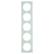Express Levering Berker 10152209 R.3 Afdekraam 5-voudig Polarwit Glas