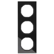 Berker 10132216 R.3 Afdekraam 3-voudig Zwart Glas Direct Verzonden