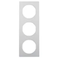 Beste Prijs Berker 10132274 R.3 Afdekraam 3-voudig Aluminium met Polarwitte sokkel
