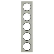 Berker 10152204 R.3 Afdekraam 5-voudig Edelstaal met Zwarte sokkel Veilige Betaling