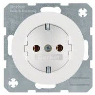 Finale Uitverkoop Berker 47432089 R.1/R.3 Wandcontactdoos met randaarde Polarwit