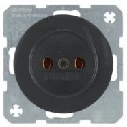 Direct Beschikbaar Berker 6167032045 R.1/R.3 Wandcontactdoos zonder aardcontact Zwart