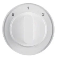 Berker 1084208900 R.1/R.3 Afdekking + draaiknop 3 standenschakelar zonder 0 stand Polarwit Glanzend Direct Beschikbaar