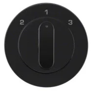 Berker 1084204500 R.1/R.3 Afdekking + draaiknop 3 standenschakelaar zonder 0 stand Zwart Glanzend Hete Deal