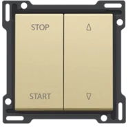 Beste Prijs Niko 221-65905 afwerkingsset voor tweevoudige rolluikschakelaar, Alu gold coated