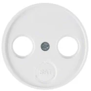 Veilige Betaling Berker 12032089 R.1/R.3 Afdekking antennecontactdoos 2(3) uitsparingen Polarwit Glanzend