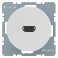 Berker 3315422089 R.1/R.3 High Definition wandcontactdoos (HDMI) Polarwit Glanzend Laatste Kans