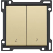 Betaalbaar Niko 221-65914 afwerkingsset voor tweevoudige rolluikdrukknop, Alu gold coated